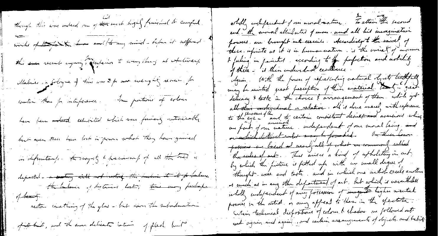 MSS of 'Modern Painters' I MA2389 folio25v-26r