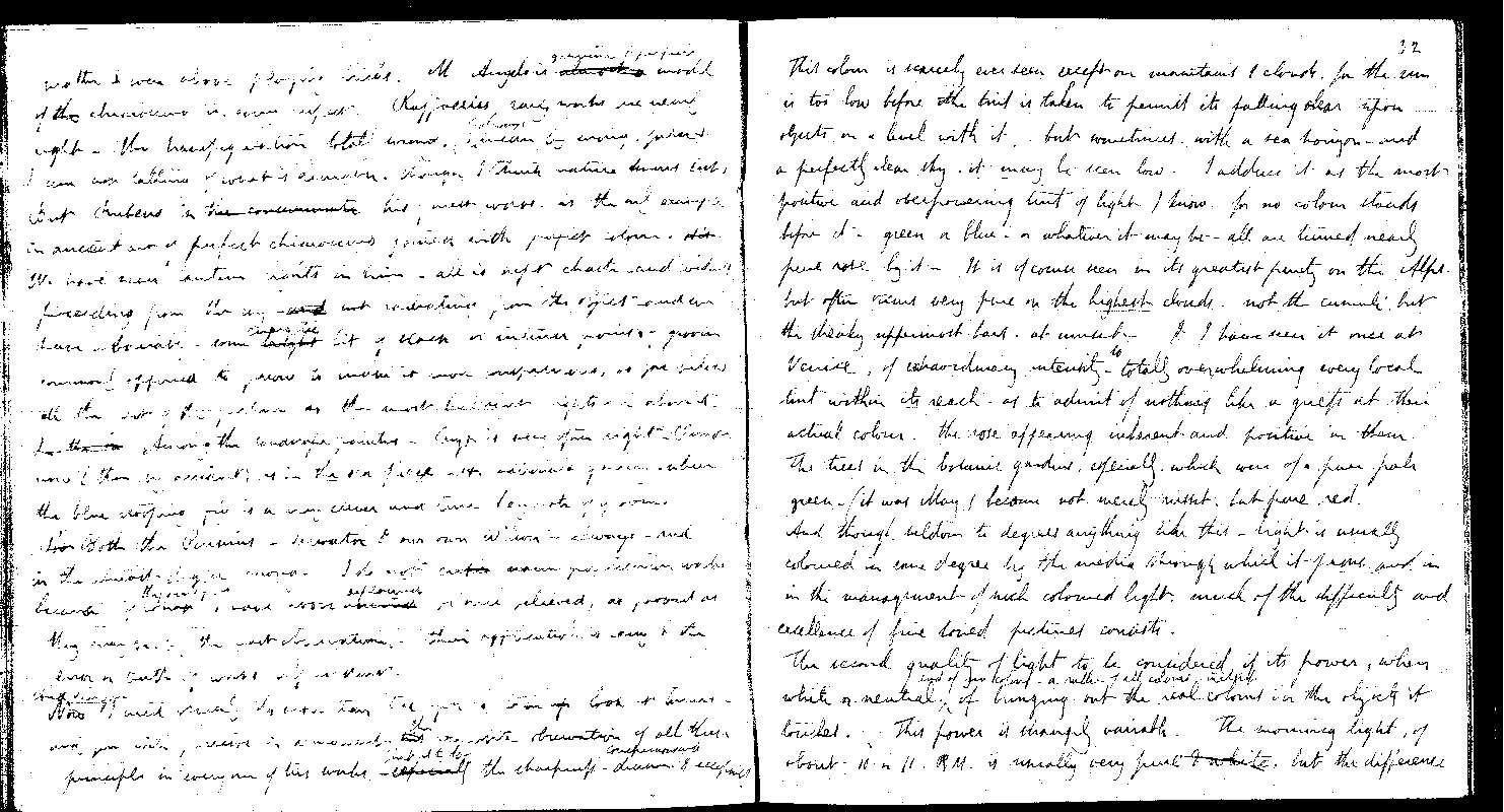 MSS of 'Modern Painters' I MA2389 folio54v-55r