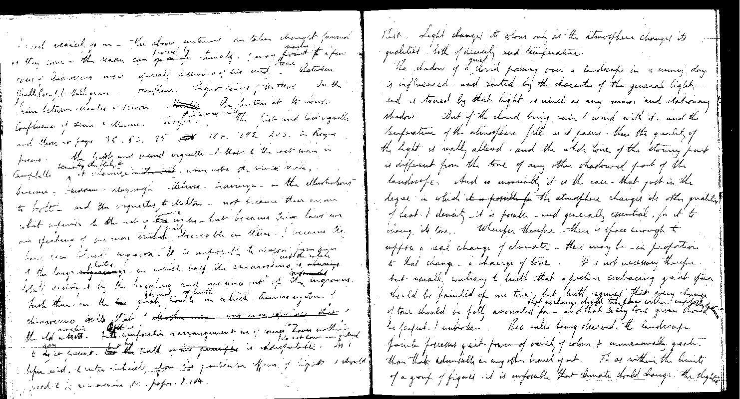 MSS of 'Modern Painters' I MA2389 folio56v-57r