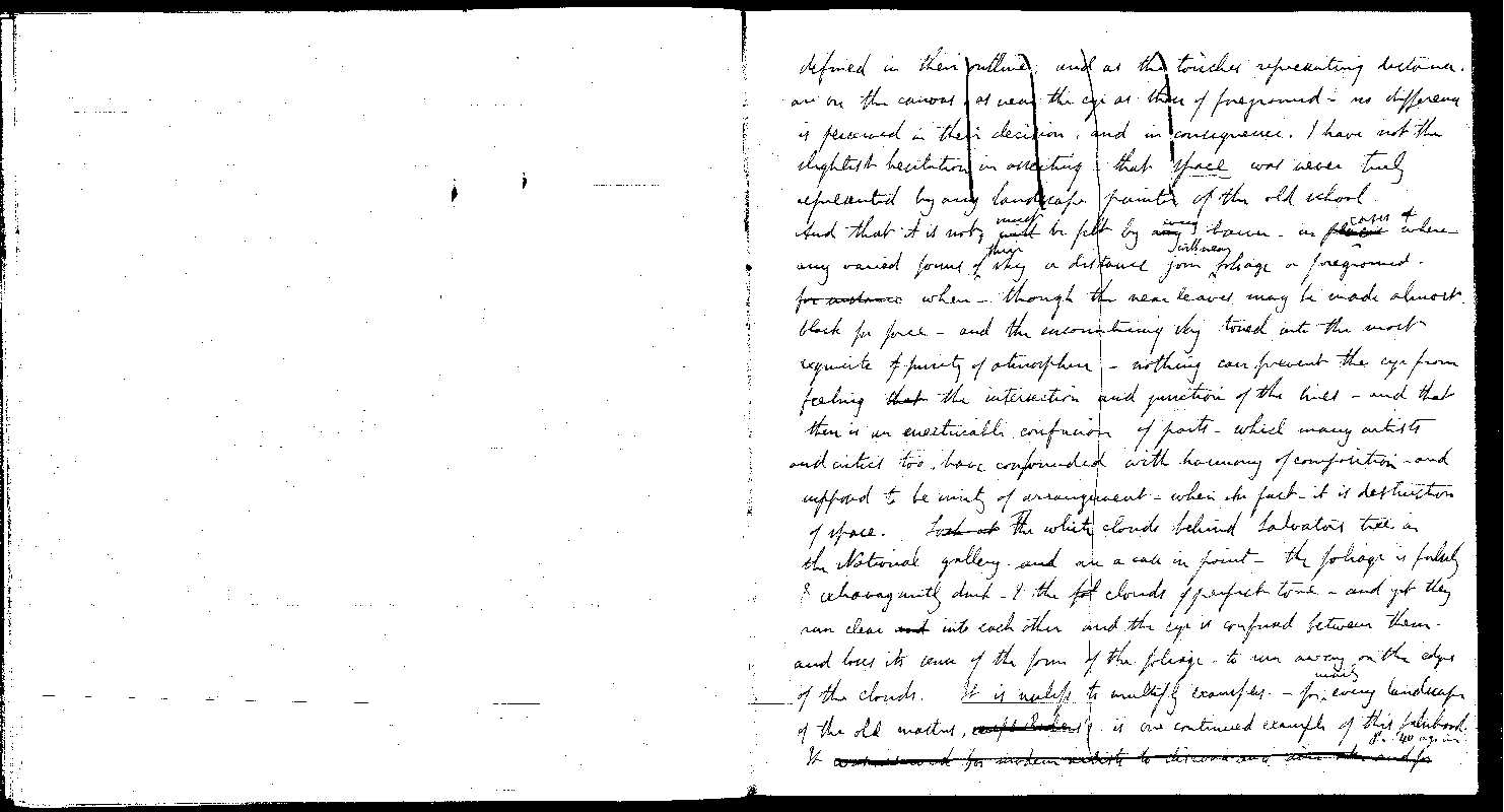 MSS of 'Modern Painters' I MA2389 folio60v-61r