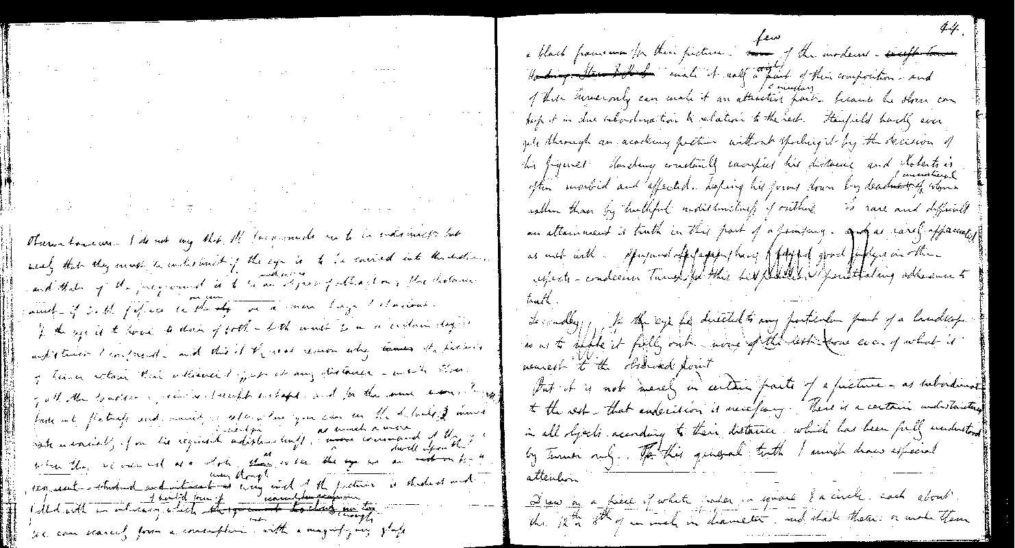 MSS of 'Modern Painters' I MA2389 folio66v-67r