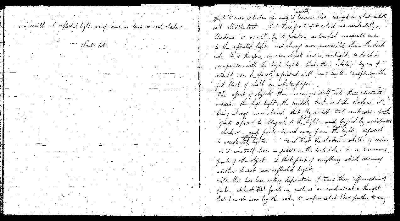 MSS of 'Modern Painters' I MA393 folio3v-4r