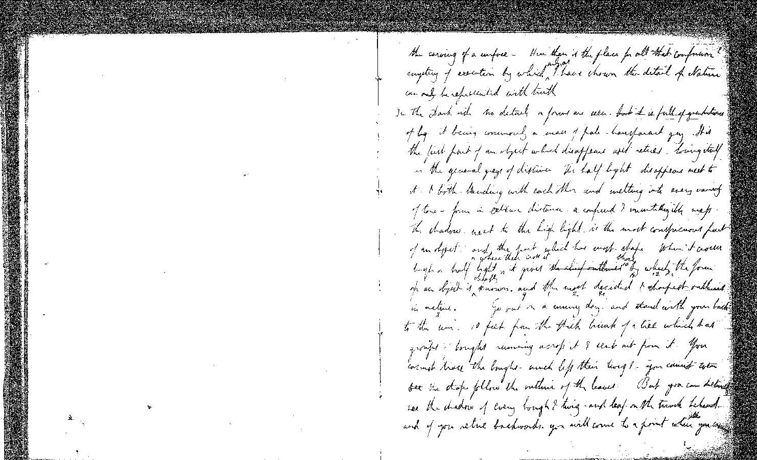 MSS of 'Modern Painters' I MA393 folio5v-6r