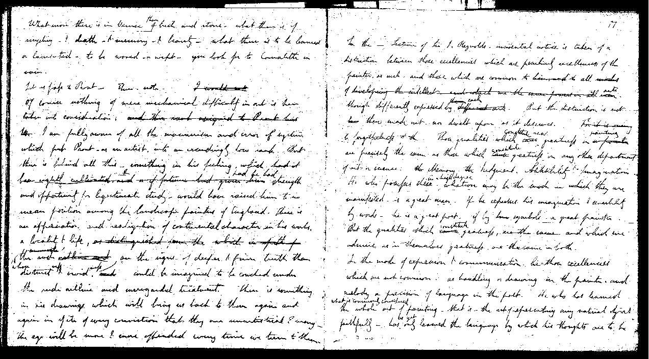 MSS of 'Modern Painters' I MA393 folio7v-8r