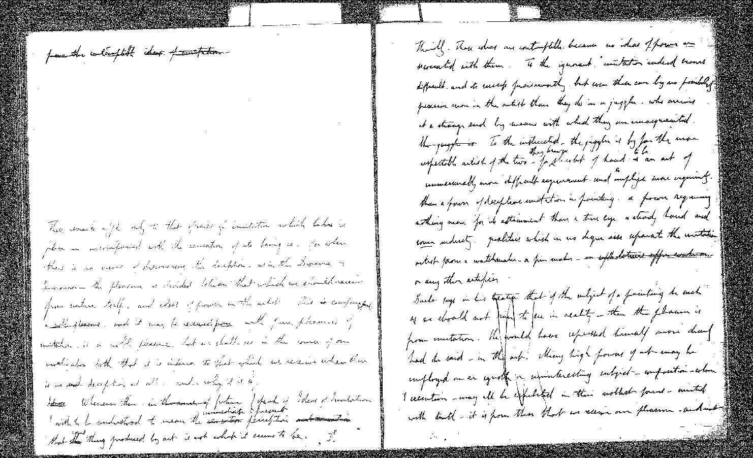 MSS of 'Modern Painters' I MA393 folio20v-21r