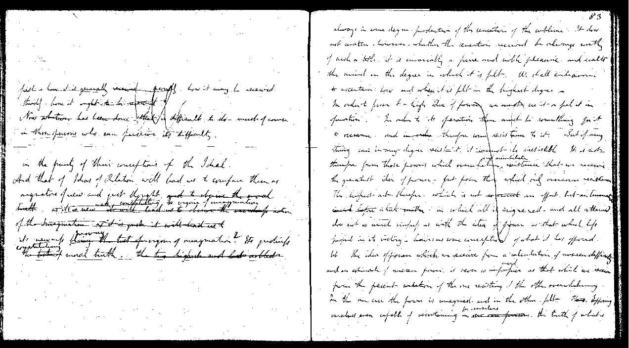 MSS of 'Modern Painters' I MA393 folio42v-43r