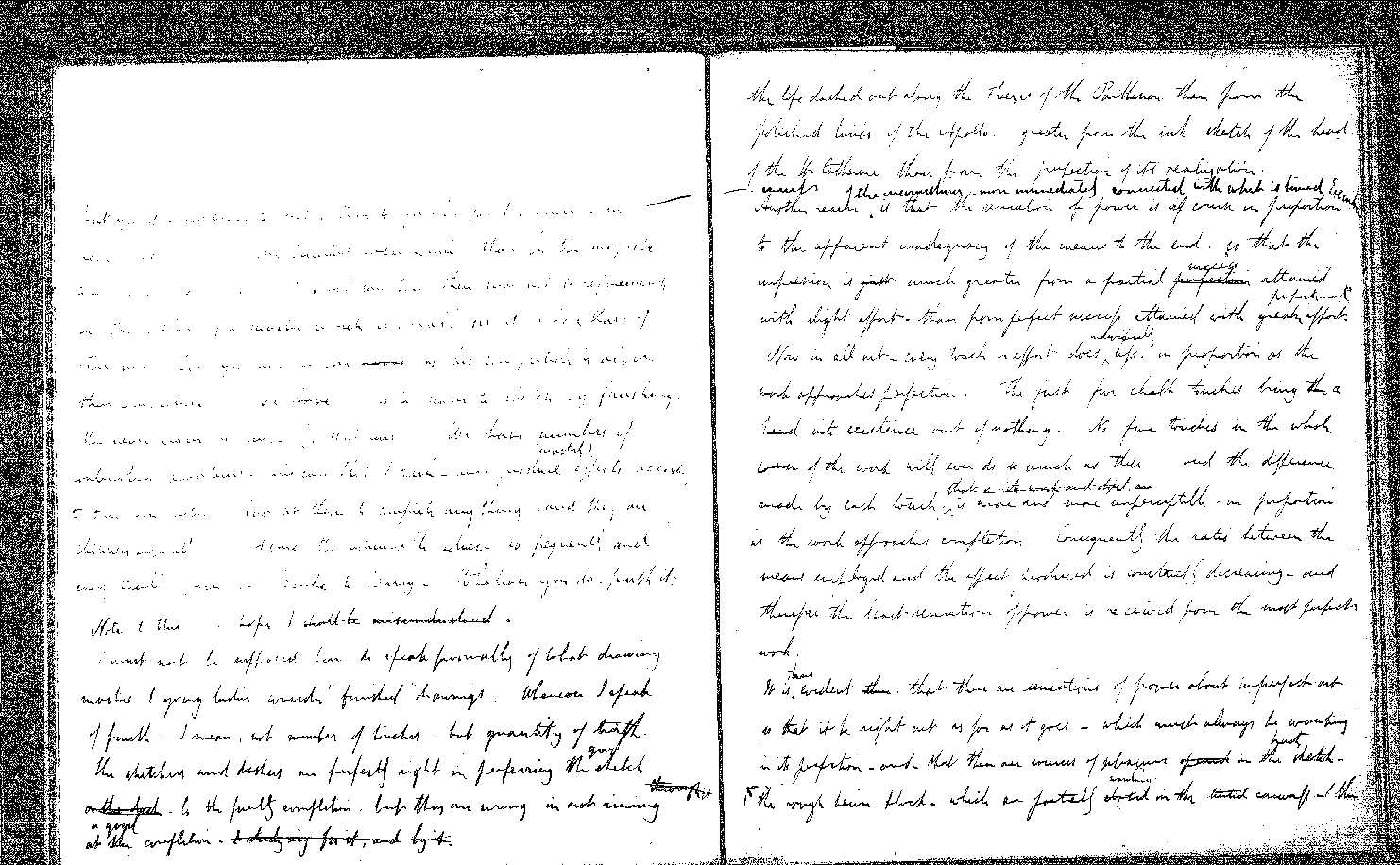 MSS of 'Modern Painters' I MA393 folio44v-45r