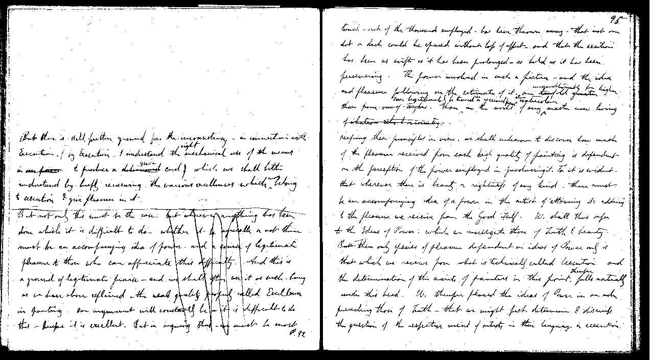 MSS of 'Modern Painters' I MA393 folio47v-48r