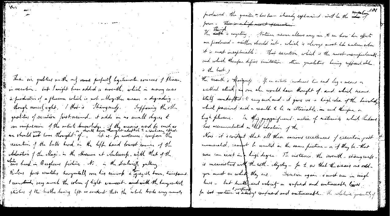 MSS of 'Modern Painters' I MA393 folio50v-51r