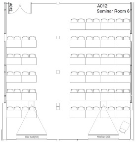 Floor plan of Bowland North Seminar Room 6