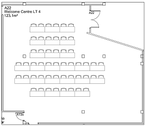 Floor plan of Welcome Centre LT4 A22