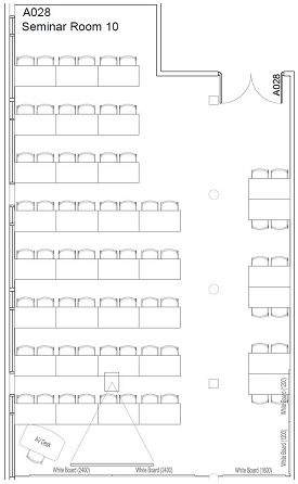 Floor plan of Bowland North Seminar Room 10
