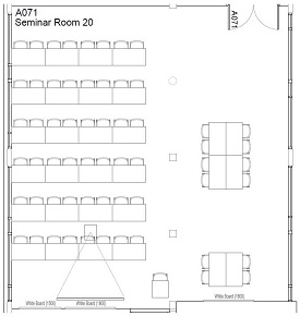 Floor plan of Bowland North Seminar Room 20