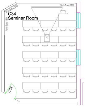 Floor plan of Fylde C34 Seminar Room