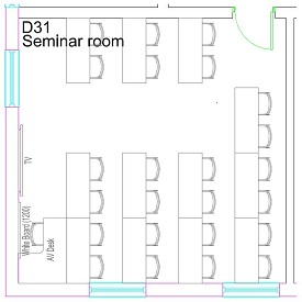 Floor plan of Fylde D31 Seminar Room 