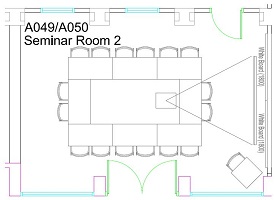 Floor plan of County Main Seminar Room 2