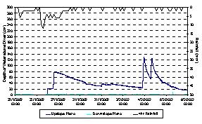 The response of water depth in piezometers to rainfall