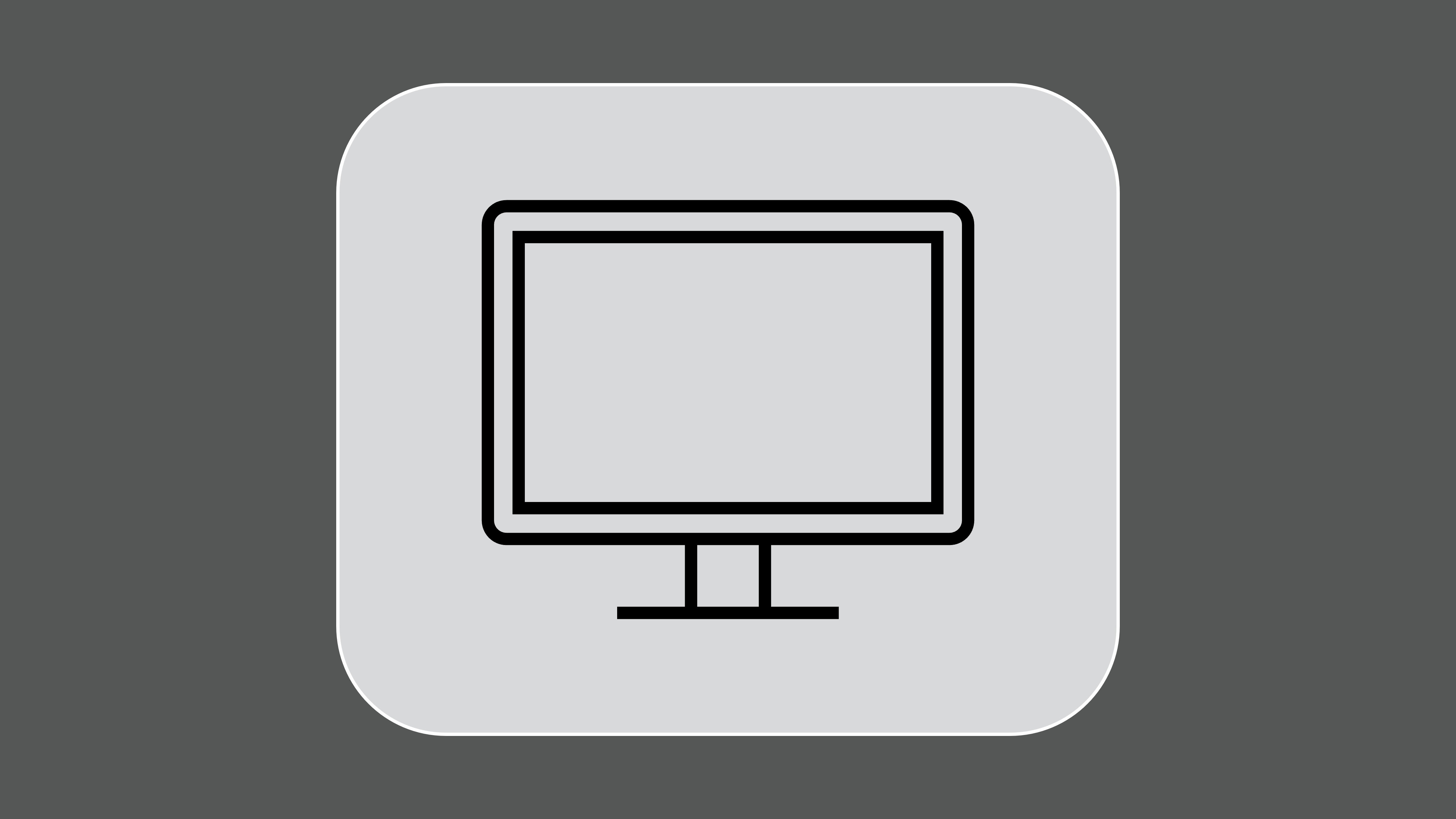 Grey computer icon
