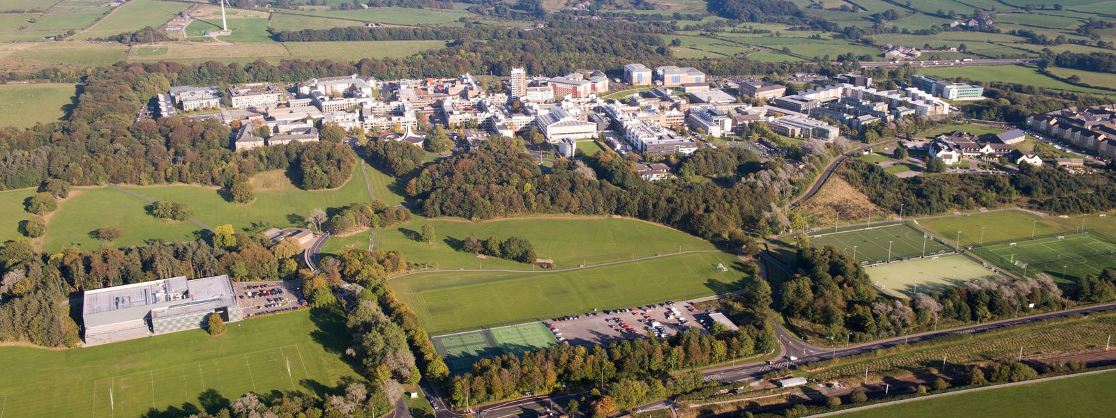 Image of Lancaster University from the sky
