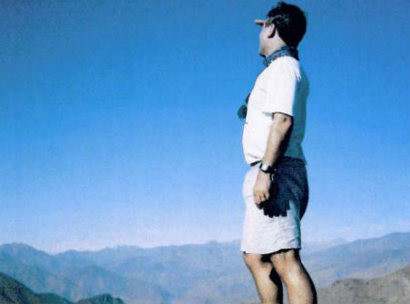 Richard Walters looking across at the landscape.