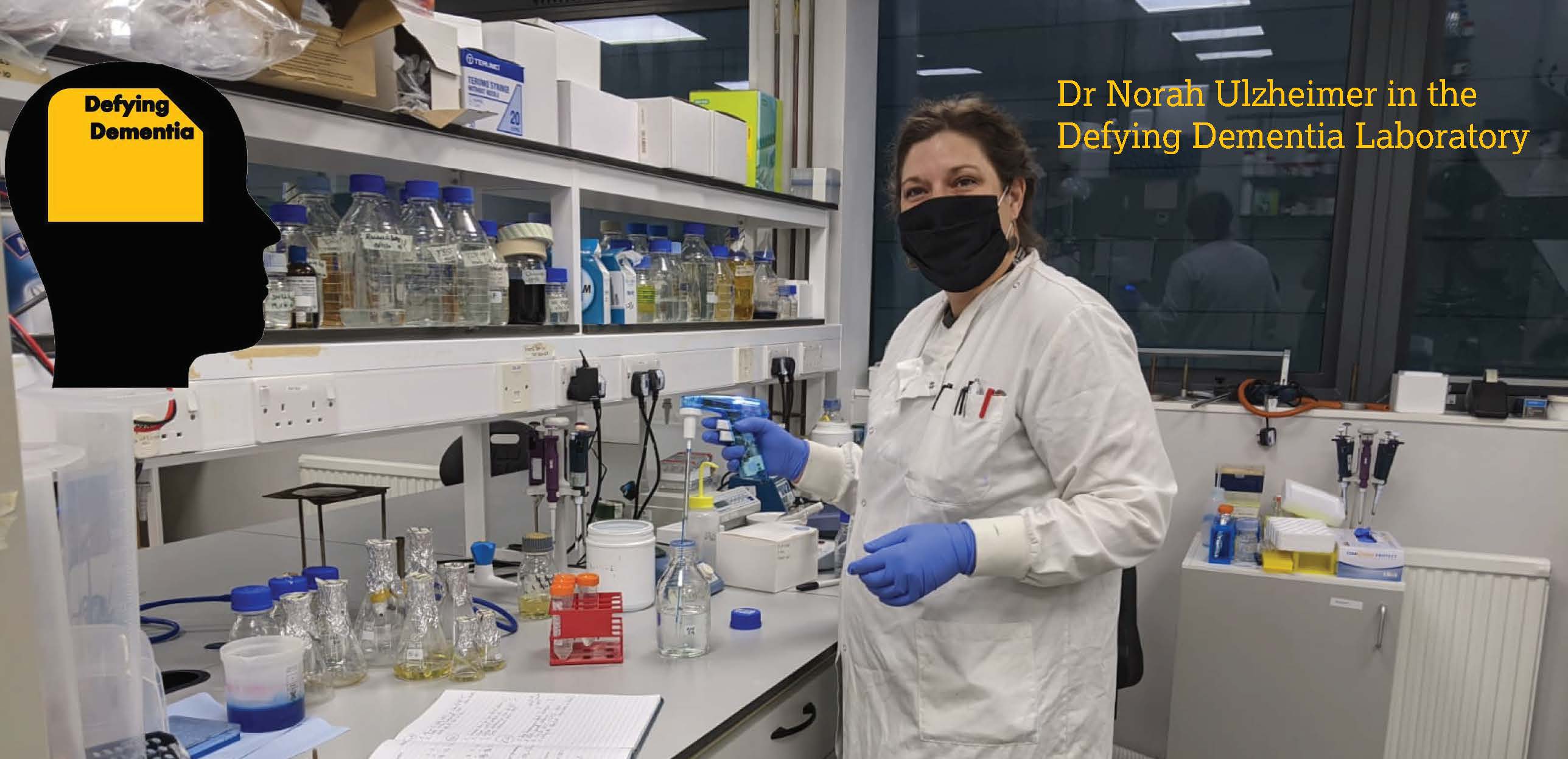 Researcher standing in a lab