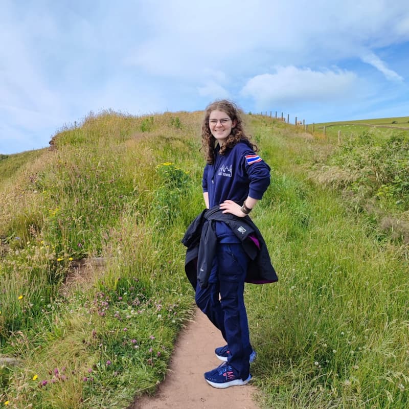 Current student Zara in the countryside