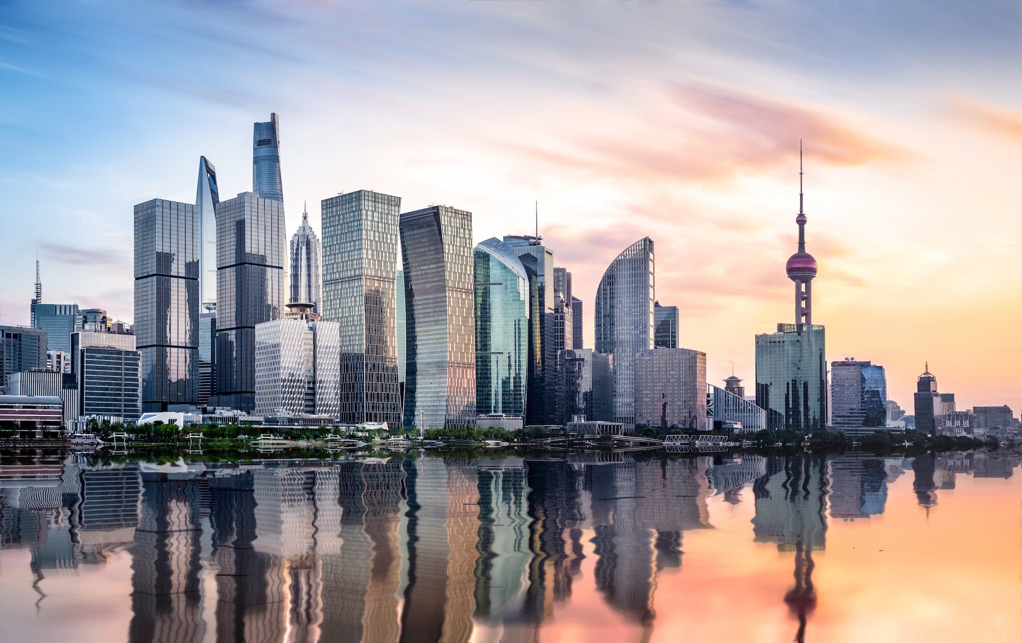 The skyline of Shanghai