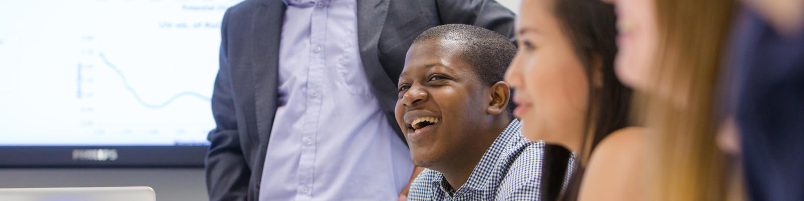 Students laughing