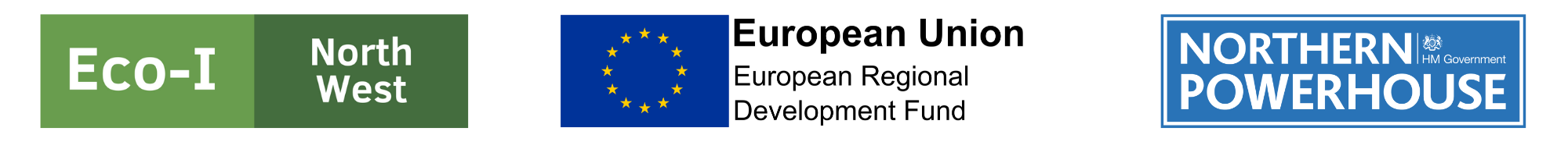 Eco-I NW partner logos which include: European Regional Development Fund, Northern Powerhouse