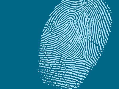 Graphic illustration of a fingerprint