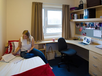 Student in bedroom