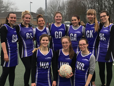 Furness netball team, indoors