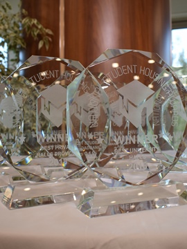 Accommodation award trophies 2018