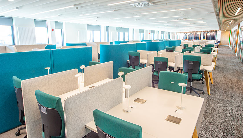 A workspace in The Library
