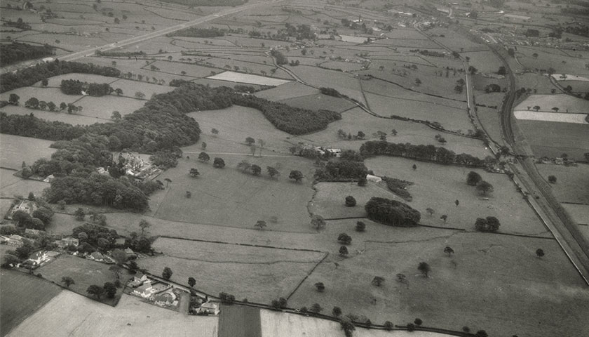 Aerial photo of the Bailrigg site in 1961