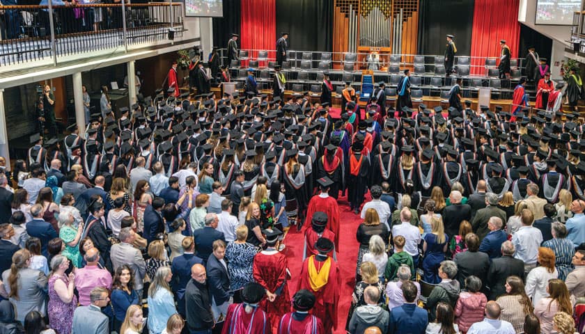 Graduation ceremony in the great hall