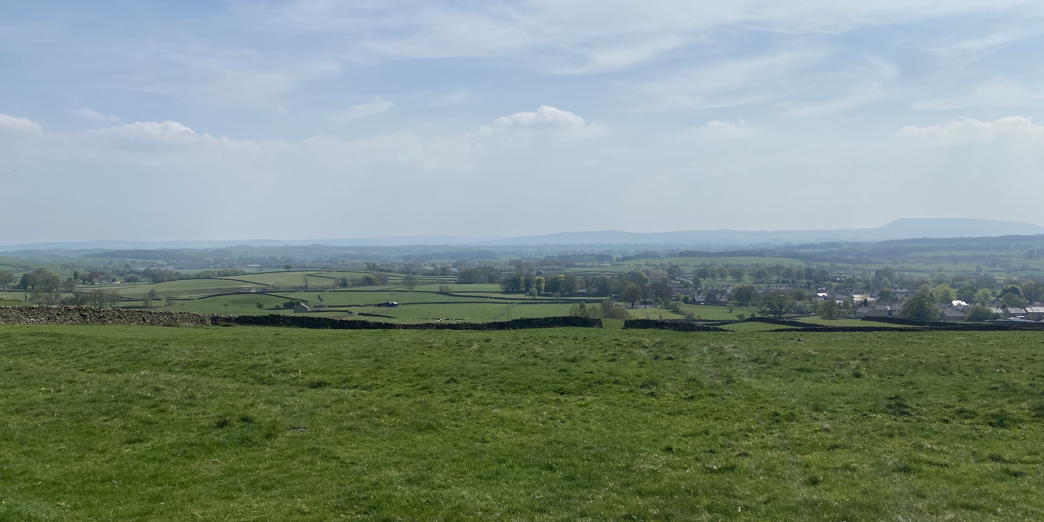 A scenic view of the Yorkshire Dales from the Bentham Line.