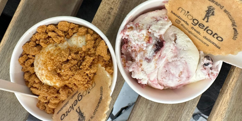 Image of two ice creams from MioGelato