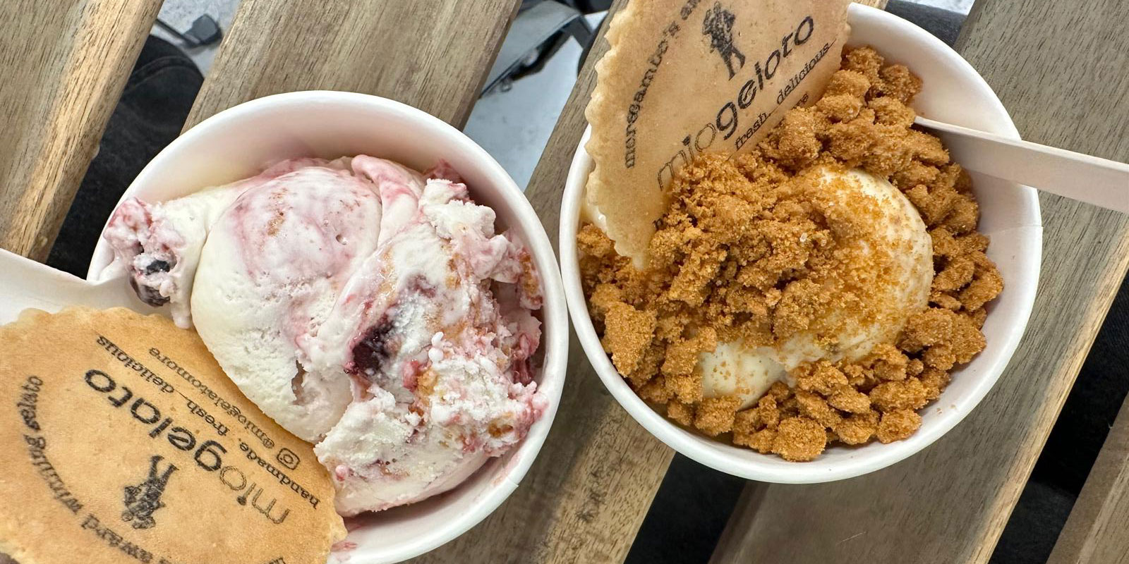 Image of two ice creams from MioGelato