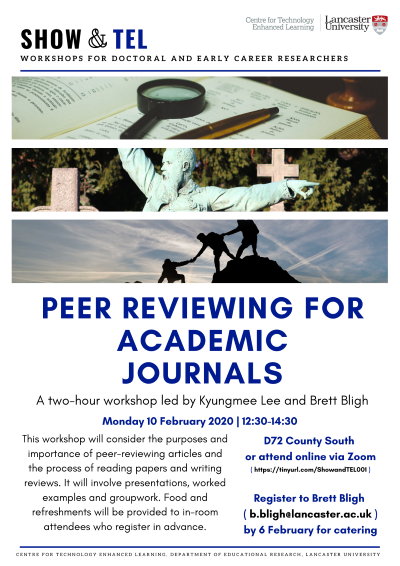 Event poster for Show and TEL event with Dr Brett Bligh and Dr Kyungmee Lee