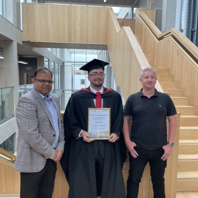 Robert Braines holding the Stopford Prize