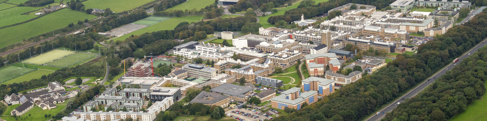 Lancaster University campus from above