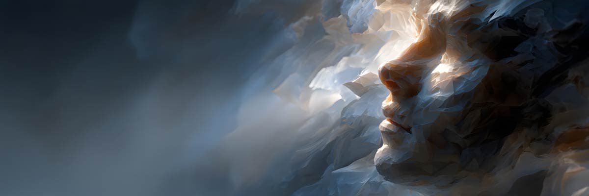 Abstract painting style image of a face