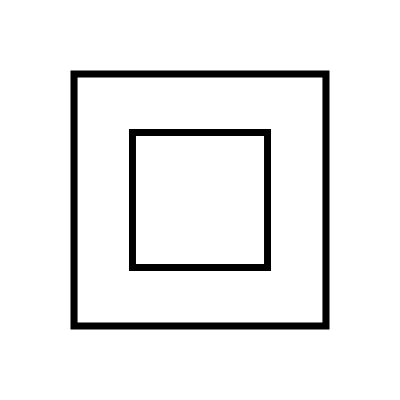 Class II Appliance Symbol shown as a smaller square inside a larger square