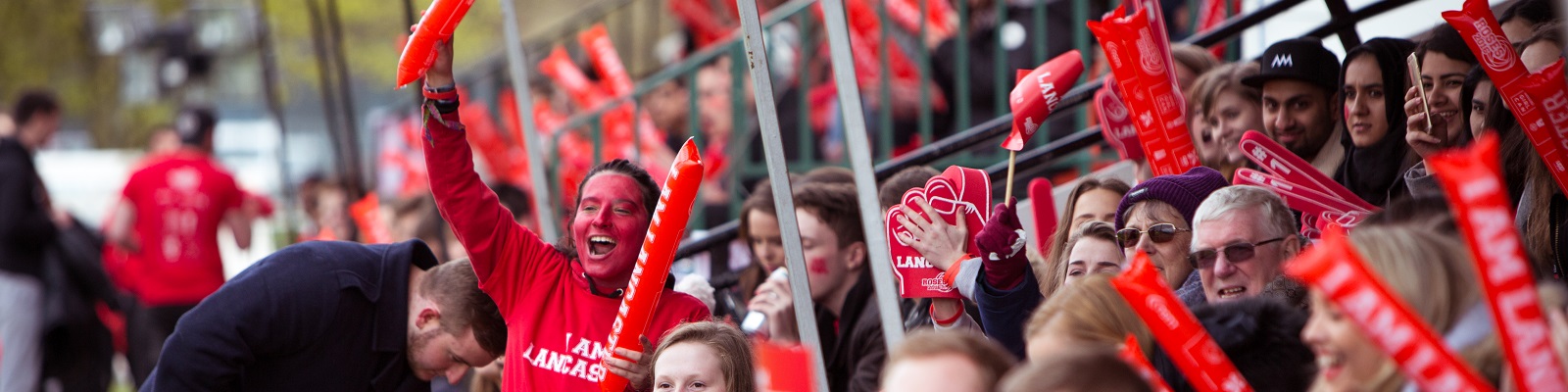 Students celebrating Roses