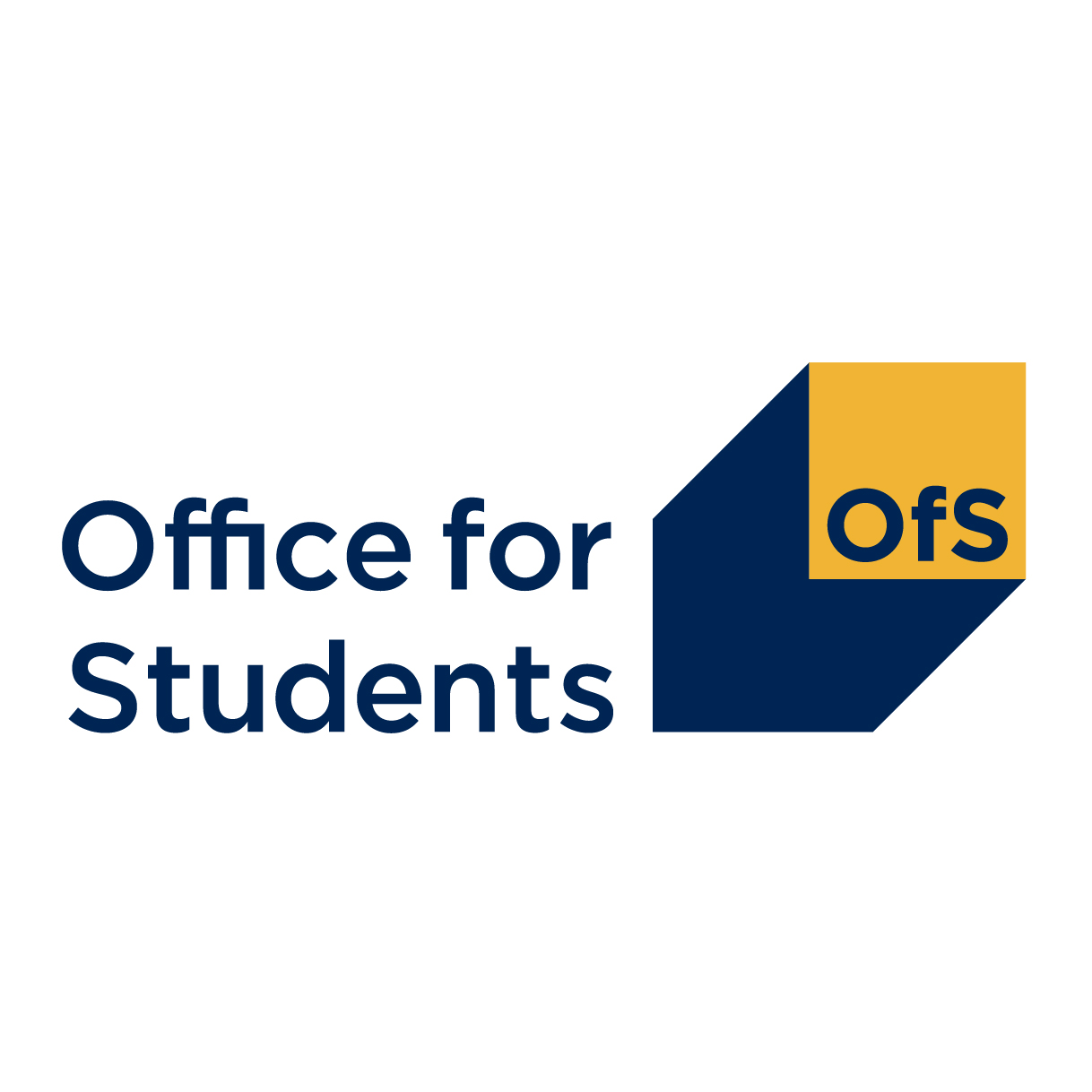 Office for Students logo with words office for students on the left and a box on the right