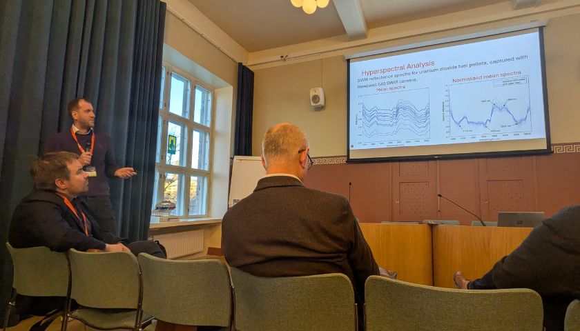 Andrew giving a talk at the IEEE Whispers conference