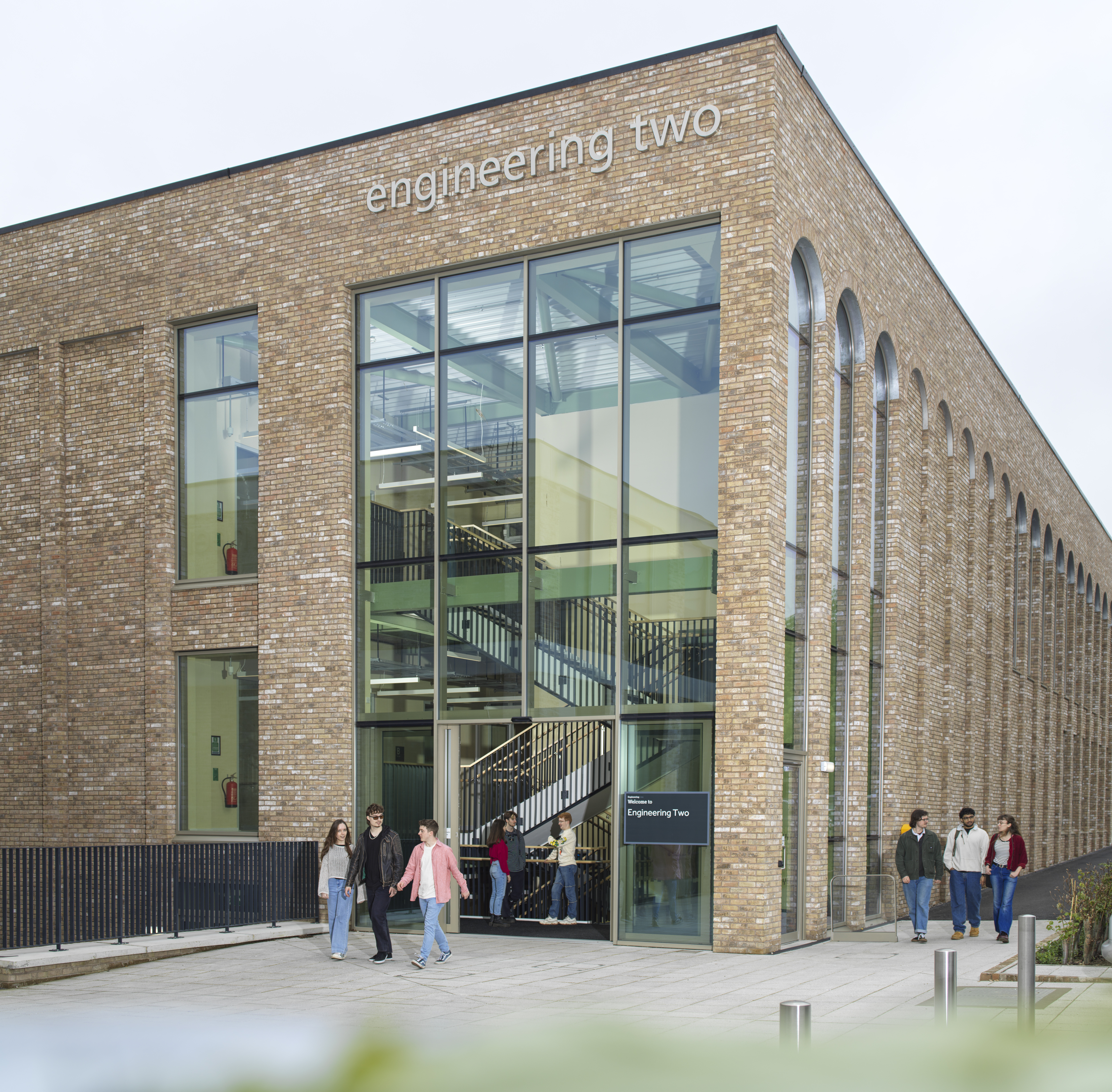 Architects' impression of the new Engineering Building from the Spine approach.