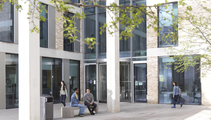 Outside of Engineering One at Lancaster