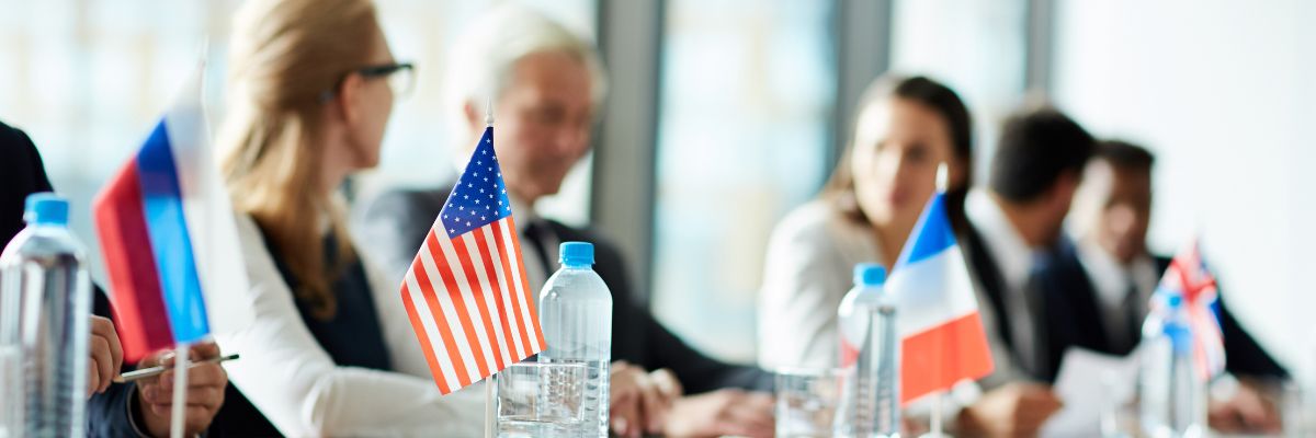 Politicans from different countries sat together